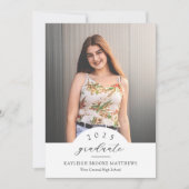 Eenvoudig Elegante Gebogen Jaar Afstudeerfeest Kaart (Voorkant)