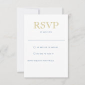 Eenvoudig elegante Gold Vertical Briefkaart RSVP-k (Voorkant)
