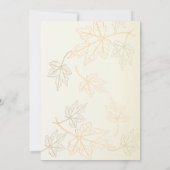 Eenvoudig elegante herfst laat overzichten zien di kaart (Achterkant)