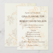 Eenvoudig elegante herfst laat overzichten zien di kaart (Voorkant / Achterkant)