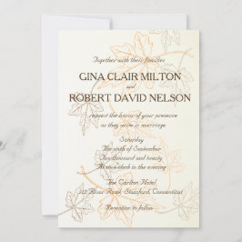 Eenvoudig elegante herfst laat overzichten zien di kaart