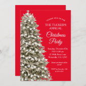 Eenvoudig elegante kerstboomkerstfeest kaart (Voorkant / Achterkant)