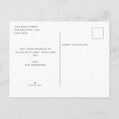 Eenvoudig elegante kerstgeschreeuw-kalligrafie aankondigingskaart (Achterkant)