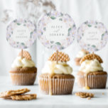 Eenvoudig elegante Lila Waterverf Floral Wedding Ronde Sticker<br><div class="desc">Dit elegante collectie is voorzien van delicate paarse orchideeën en grijze waterverf bladeren in paren en een klastige kalligrafie. Klik op "Personaliseren" als je details wilt wijzigen. Alle elementen verstelbaar. Klik op "Klik om verder aan te passen" om de tekst en het afbeelding te verplaatsen of de grootte, het lettertype...</div>