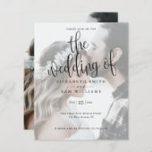 Eenvoudig elegante minieme foto-bruiloft (Voorkant / Achterkant)