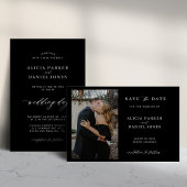 Eenvoudig elegante, minimalistische fotobruiloft,  save the date