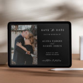 Eenvoudig elegante, minimalistische fotobruiloft,  save the date