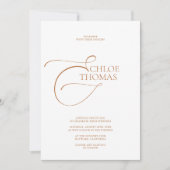 Eenvoudig elegante minimalistische klassieke witte kaart (Voorkant)