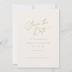 Eenvoudig Elegante Minimalistische Save The Date F Kaart