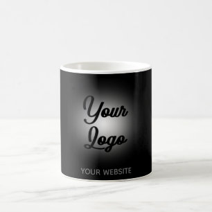 Eenvoudig elegante mok zwarte logo visitekaartje