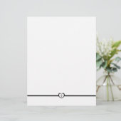 Eenvoudig elegante monogrammed Stationery - Black (Staand voorkant)