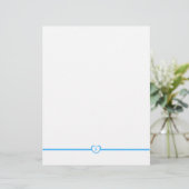 Eenvoudig elegante monogrammed Stationery - Blue (Staand voorkant)