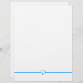 Eenvoudig elegante monogrammed Stationery - Blue (Voorkant / Achterkant)