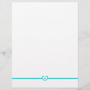 Eenvoudig elegante monogrammen - Blauwgroen