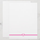 Eenvoudig elegante monogrammen - Roze (Voorkant / Achterkant)