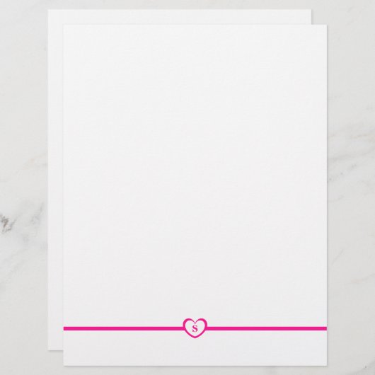 Eenvoudig elegante monogrammen - Roze (Voorkant / Achterkant)