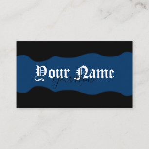 Eenvoudig elegante oude zwarte en donkerblauwe gol visitekaartje