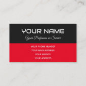 Eenvoudig elegante reflectienaam voor zwarte en be visitekaartje (Achterkant)