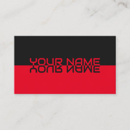 Eenvoudig elegante reflectienaam voor zwarte en be visitekaartje