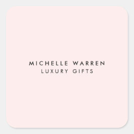 Eenvoudig Elegante Roze Boetiek, Salon, Stylist Vierkante Sticker