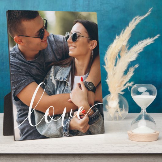 Eenvoudig elegante script typografie Koppel Foto Fotoplaat (Zijkant)