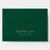 Eenvoudig Elegante Smaragdgroene Gouden Bruiloft