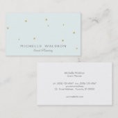 Eenvoudig elegante stars Event Planner Light Aqua Visitekaartje (Voorkant / Achterkant)