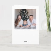 Eenvoudig elegante stijlvolle 2 FOTO-kerstgroet Feestdagen Kaart (Achterkant)
