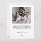 Eenvoudig elegante stijlvolle 2 FOTO-kerstgroet Feestdagenkaart (Achterkant)