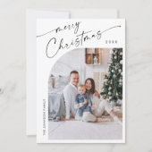 Eenvoudig Elegante Stijlvolle 5 FOTO Kerst Groet Feestdagenkaart (Voorkant)