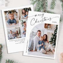 Eenvoudig Elegante Stijlvolle 5 FOTO Kerst Groet