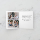 Eenvoudig elegante stijlvolle 5 FOTO-kerstgroet Feestdagen Kaart (Binnen)