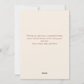 Eenvoudig elegante stijlvolle FOTO-kerstgroet Feestdagenkaart (Achterkant)