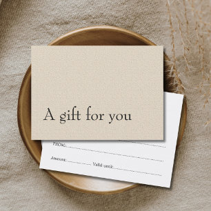 Eenvoudig Elegante Textuur Huidverzorging Cadeaubo Kortingskaartje