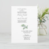 Eenvoudig elegante tropische palm gescheiden ouder kaart (Staand voorkant)