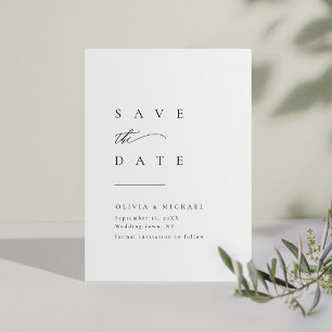 Eenvoudig elegante Typografie Modern sparen de Dat Save The Date