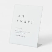 Eenvoudig elegante typografie Modern Wedding Oh Sn Reclamebord Met Voetstuk (Voorkant)