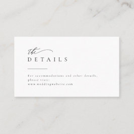 Eenvoudig elegante typografie Moderne bruiloft Det Plaatskaartje