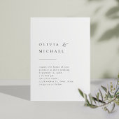 Eenvoudig Elegante Typografie Moderne Bruiloft Kaart