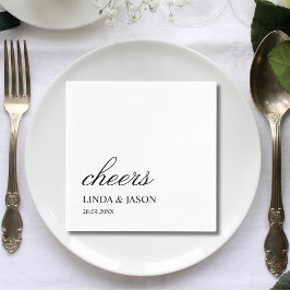 Eenvoudig Elegante Typografie Persoonlijke Huwelij Servet