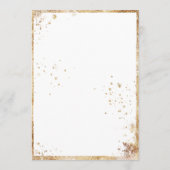 Eenvoudig elegante Waterverf Greenery Gold Wedding Kaart (Achterkant)