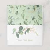 Eenvoudig + Elegante Waterverf Groen Goud Groen Plaatskaartje (Buitenkant ongevouwen)
