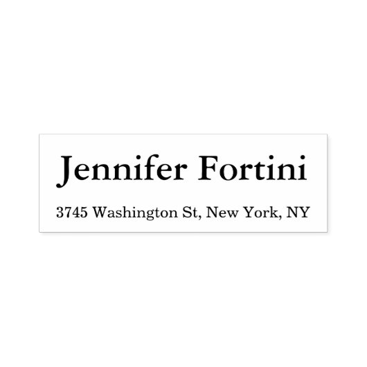 Eenvoudig Elegante Zwart & Wit Zelfinktende Stempel (Design)