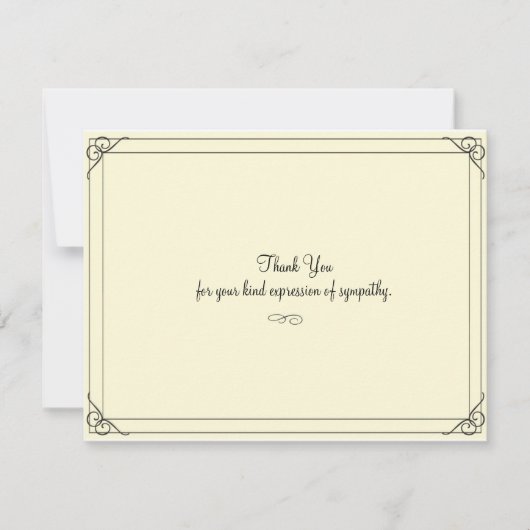 Eenvoudig elegantie-sympathie Dank je kaarten (Voorkant)