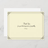 Eenvoudig elegantie-sympathie Dank je kaarten (Voorkant / Achterkant)