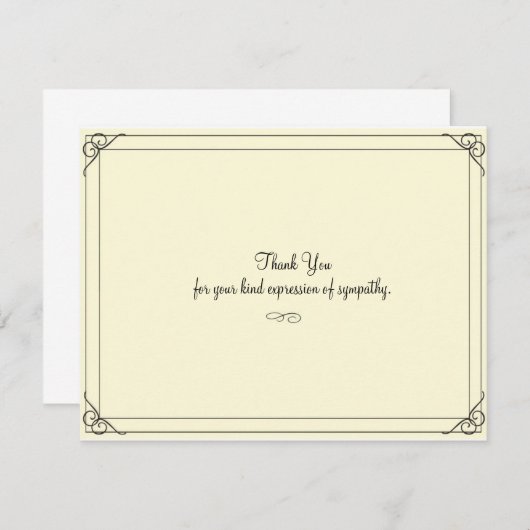 Eenvoudig elegantie-sympathie Dank je kaarten (Voorkant / Achterkant)