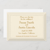 Eenvoudig elegantiecluster slaat de datumkaart op save the date (Voorkant / Achterkant)