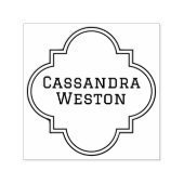 Eenvoudig Elege Morokkaans Vierlobbig Frame Alleen Zelfinktende Stempel (Design)