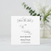 Eenvoudig Elege Schrift Save the date (Staand voorkant)