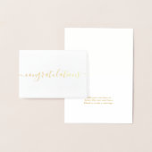 Eenvoudig Elege Script Felicitaties Folie Kaarten (Display)